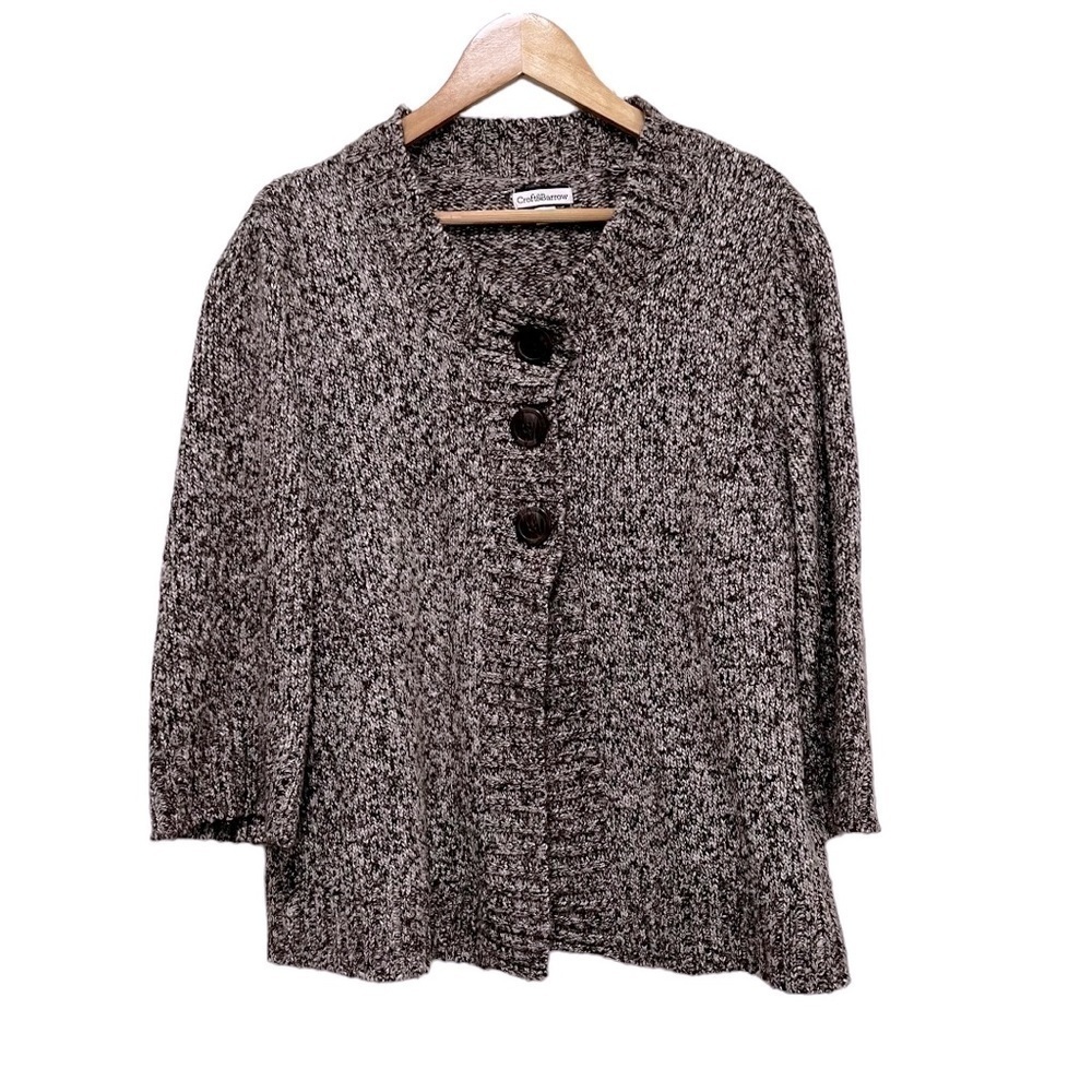 Croft & Barrow Cotton Blend 3/4 Sleeve Cardigan. Size L